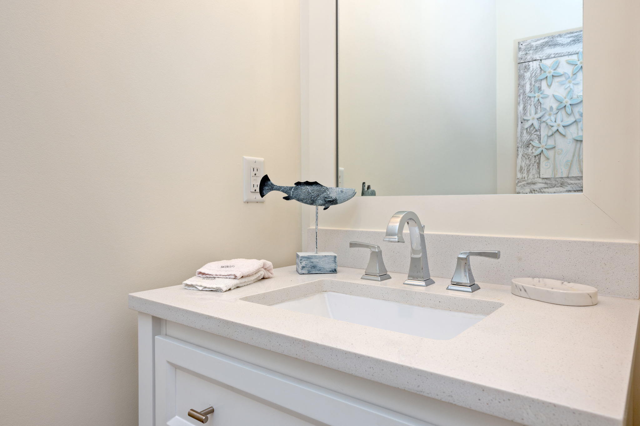 295 Matt's Way Santa Rosa Beach, FL 32459 - Photo 23 of 48 a bathroom with a sink and a mirror