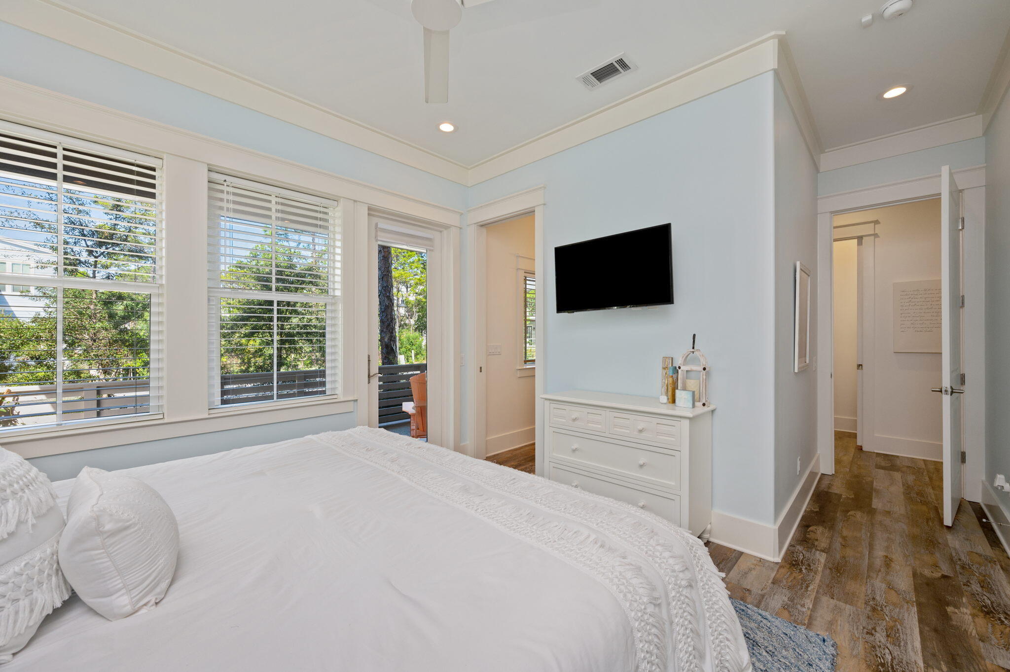 295 Matt's Way Santa Rosa Beach, FL 32459 - Photo 25 of 48 a bedroom with a bed and a flat screen tv