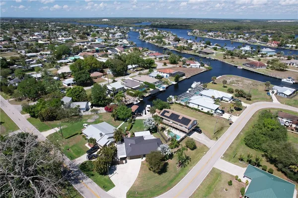 an aerial view of a city