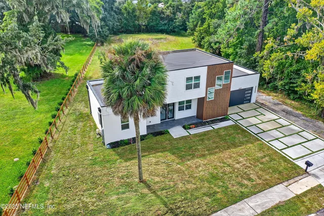 a aerial view of a house