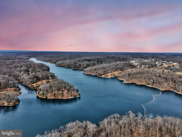 a view of a lake with outside space