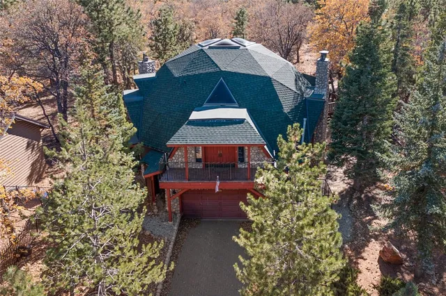 a aerial view of a house