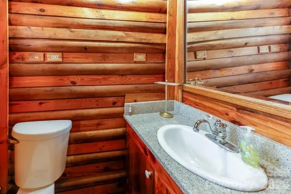 a bathroom with a sink and a toilet