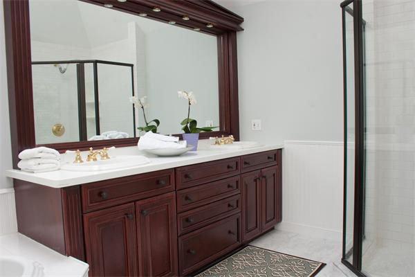 110 Kimball Road Carlisle, MA 01741 - Photo 17 of 25 a bathroom with a sink and a mirror