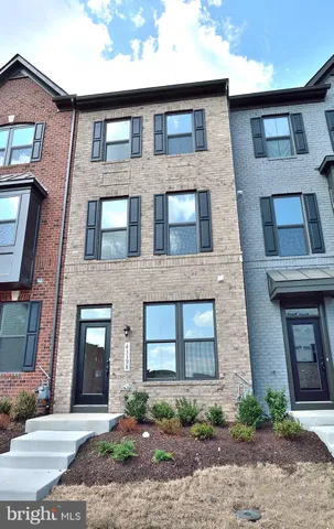 front view of a brick house