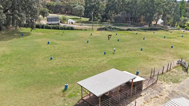 a view of a lake with a house