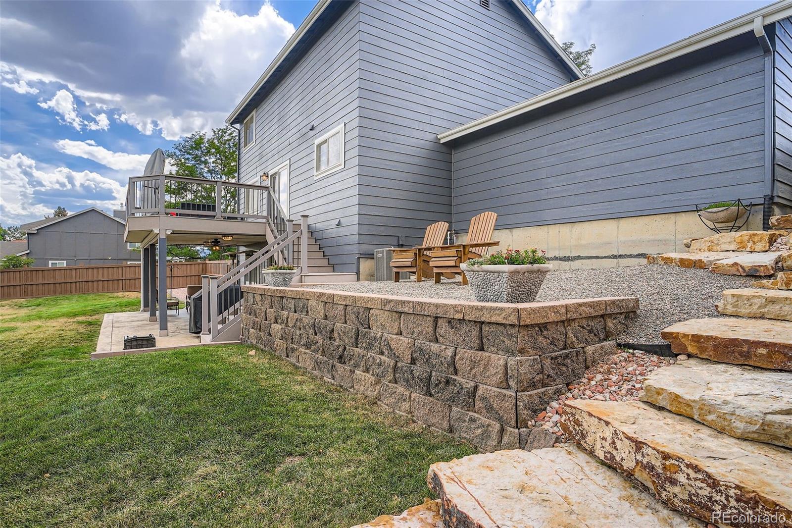 202 Northridge Road Highlands Ranch, CO 80126 - Photo 34 of 37 a view of a backyard with plants and a patio