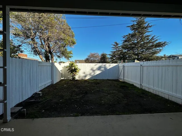 a view of a backyard