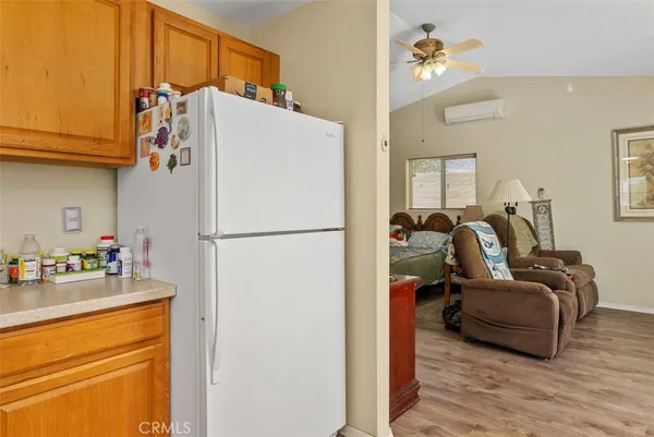 a bird view of a house with a backyard