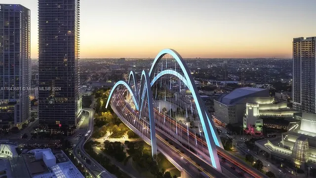 a view of a brick building