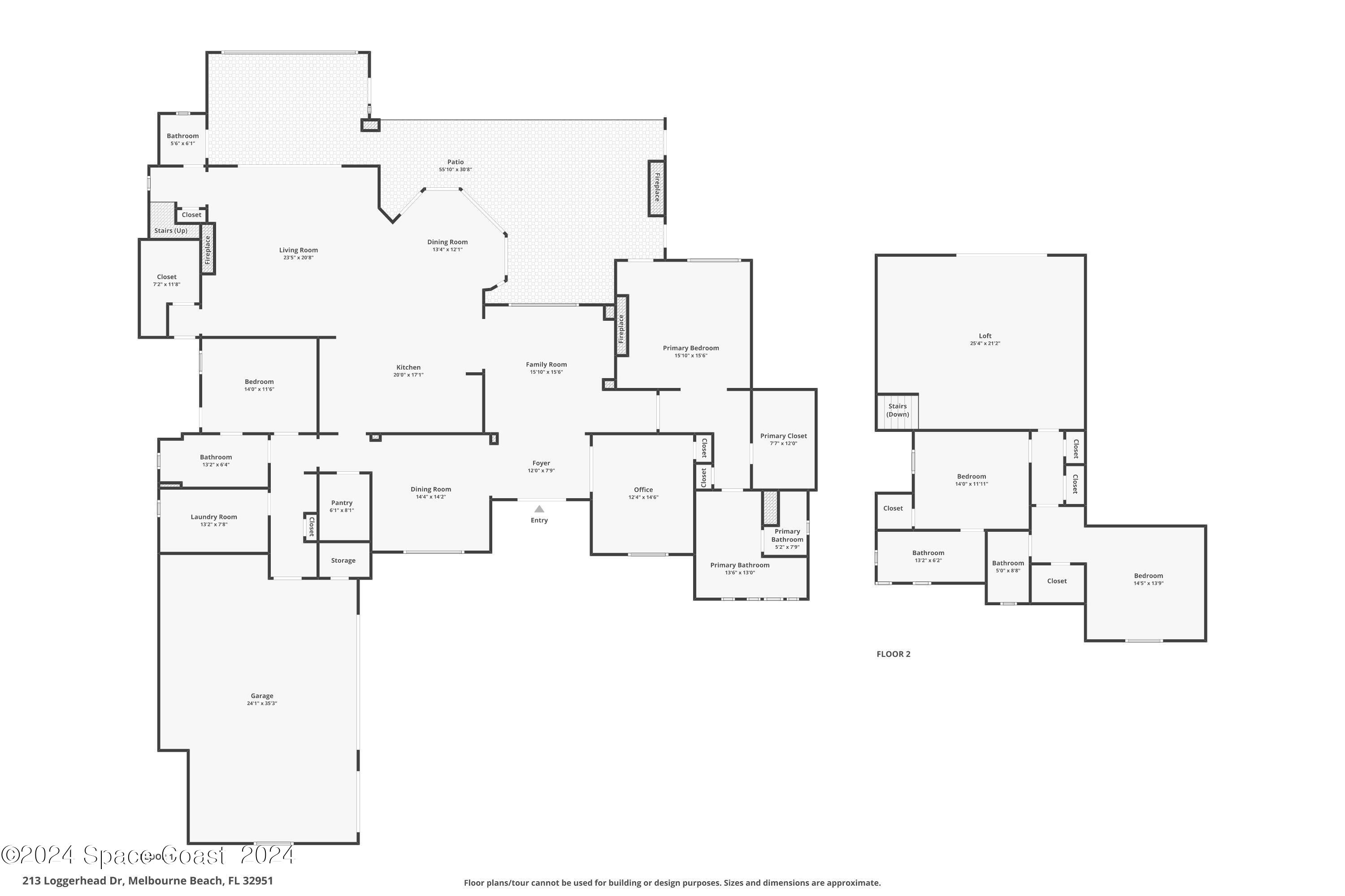 213 Loggerhead Drive Melbourne Beach, FL 32951 - Photo 58 of 58 a picture of floor plan