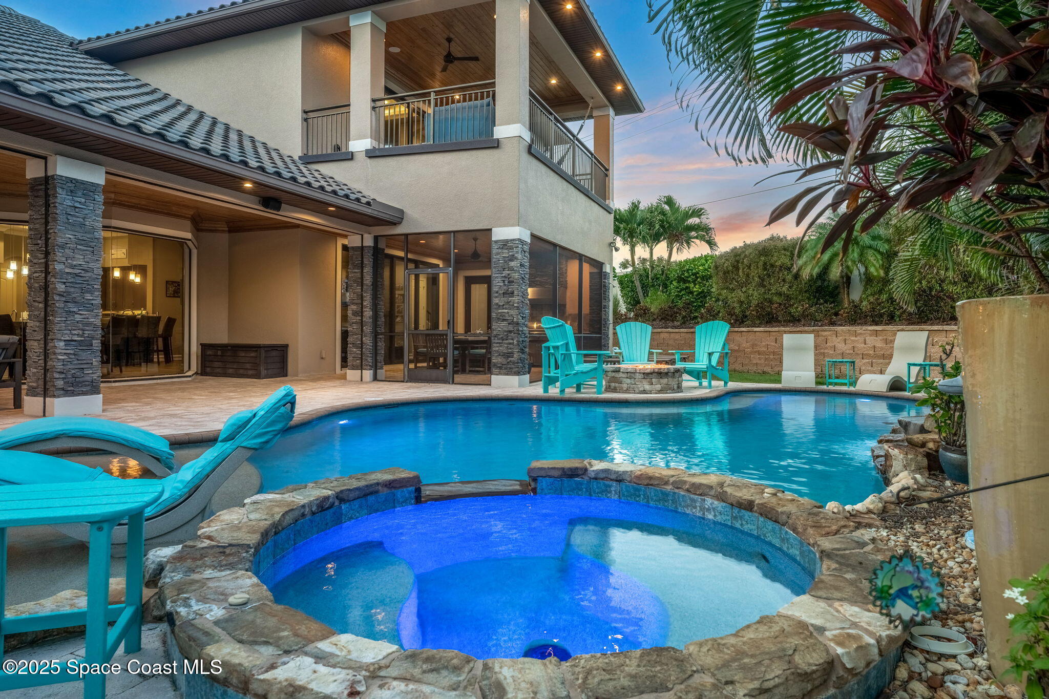 213 Loggerhead Drive Melbourne Beach, FL 32951 - Photo 57 of 58 a view of pool with outdoor seating