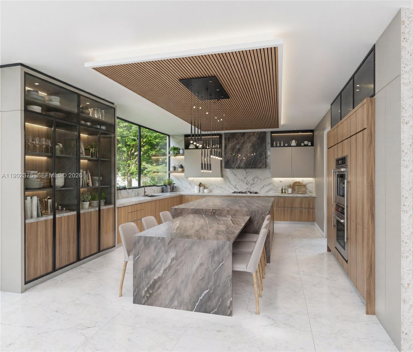 5850 Southwest 93rd Street Pinecrest, FL 33156 - Photo 5 of 12 a dining hall with stainless steel appliances granite countertop a refrigerator and a sink