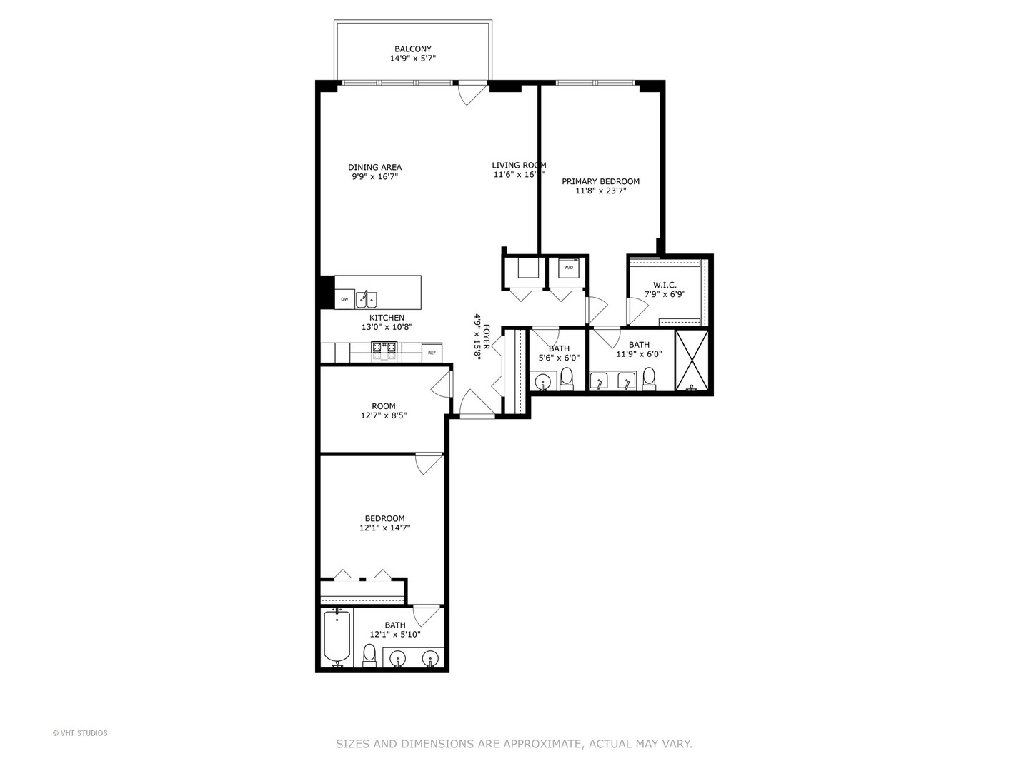 1040 West Adams Street, Unit 608 Chicago, IL 60607 - Photo 24 of 24 a picture of a floor plan