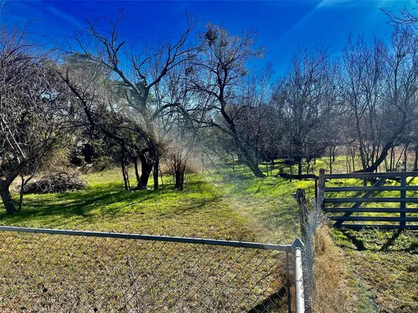 a view of backyard with green space