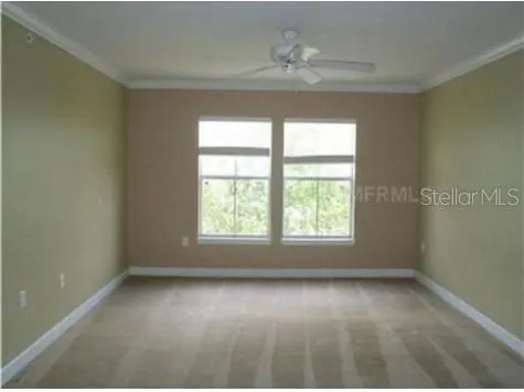 an empty room with a window