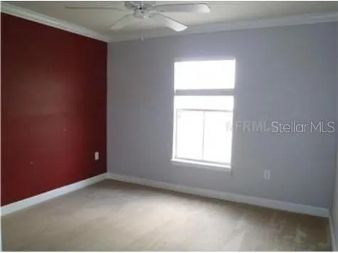 an empty room with a window