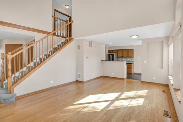 a view of an entryway with staircase