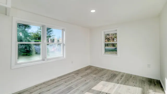 an empty room with a window