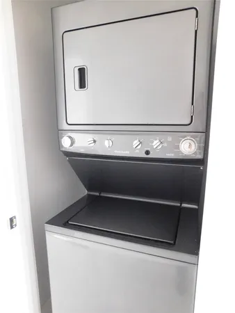 a close view of washer and dryer