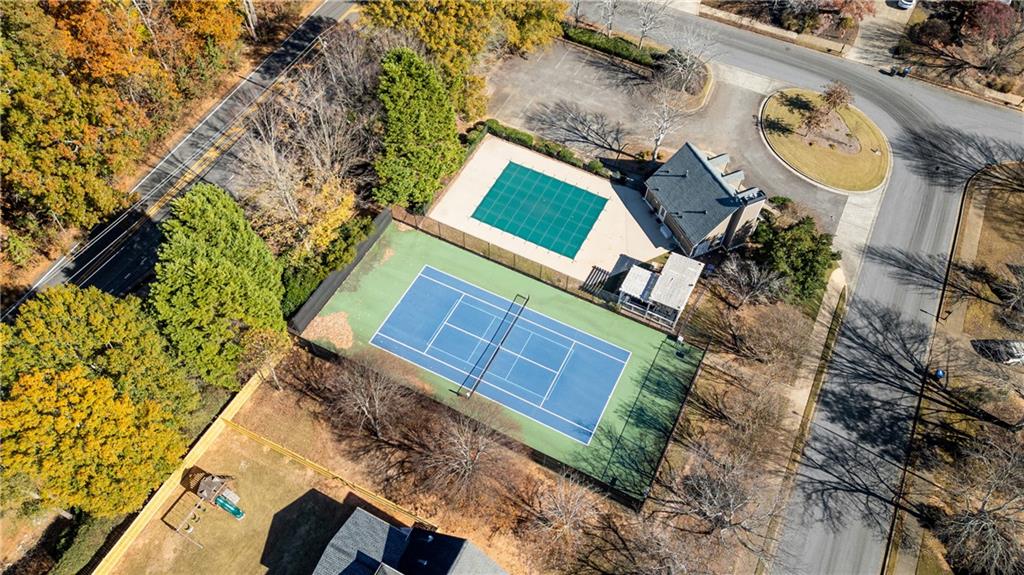 161 Brook Lane Roswell, GA 30075 - Photo 62 of 66 an aerial view of a house with a yard