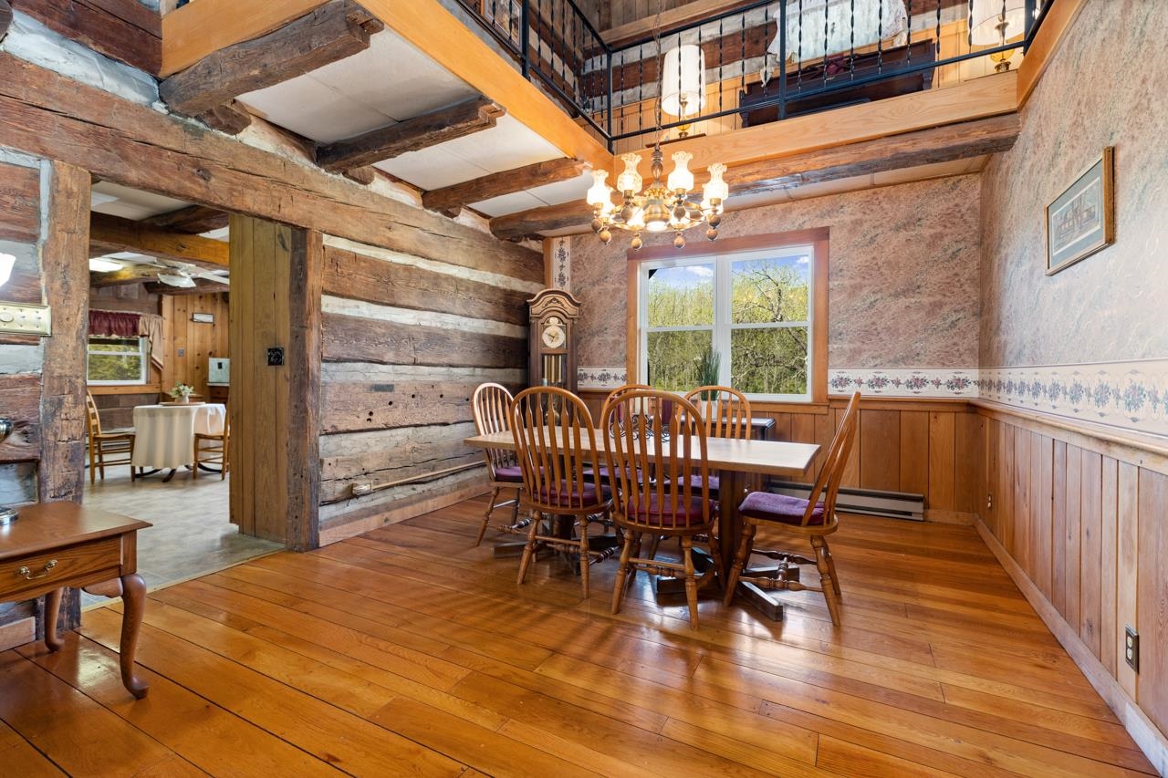 916 Union Church Road Churchville, VA 24421 - Photo 7 of 74 a dining room with furniture a chandelier and wooden floor