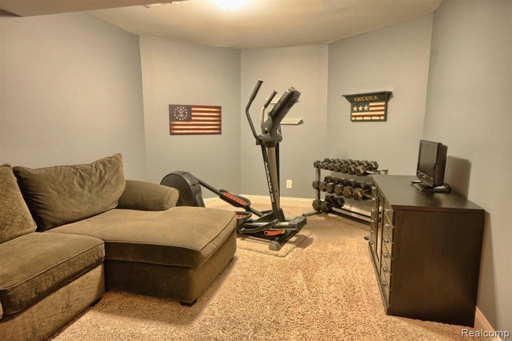 1349 Tranquility Court Rochester, MI 48306 - Photo 20 of 25 Finished Lower Level Fitness Roo