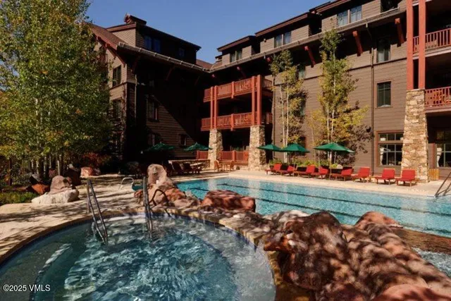 an outdoor space with patio