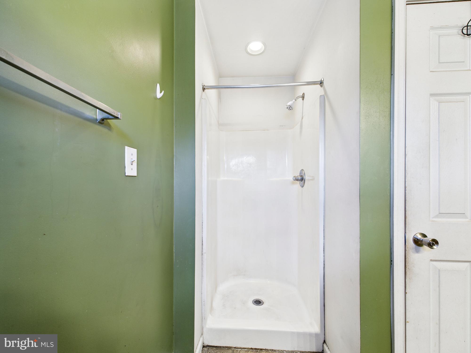 1176 West 6th Street Laurel, DE 19956 - Photo 13 of 42 a bathroom with a glass shower door and a window