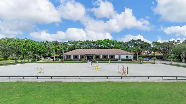 a front view of a house with a garden and yard