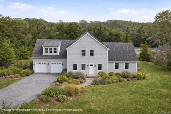 a house view with a garden space