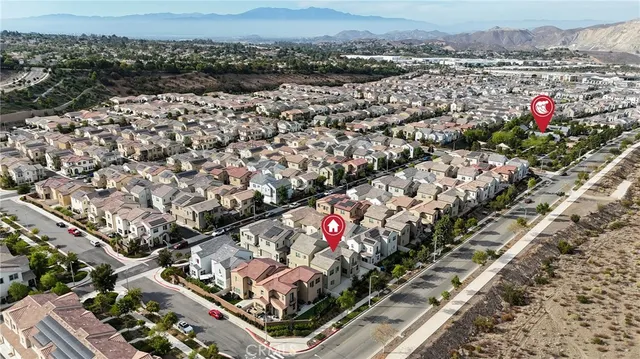 an aerial view of a city