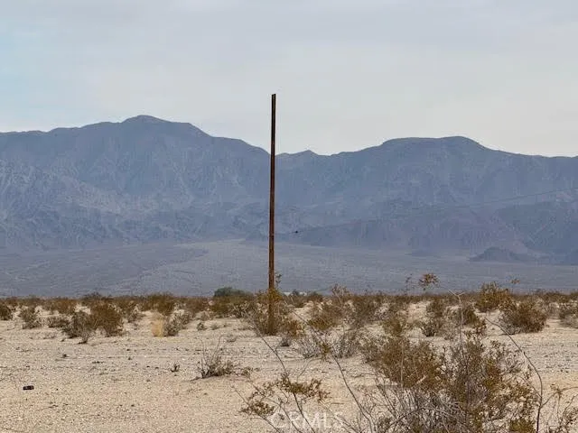 123 Meriwether Road Twentynine Palms, CA 92277 - Photo 4 of 9 a view of a dry yard with a mountain