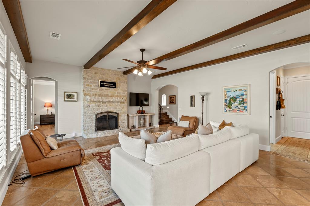 111 St Annes Mabank, TX 75156 - Photo 5 of 40 a living room with furniture and a fireplace