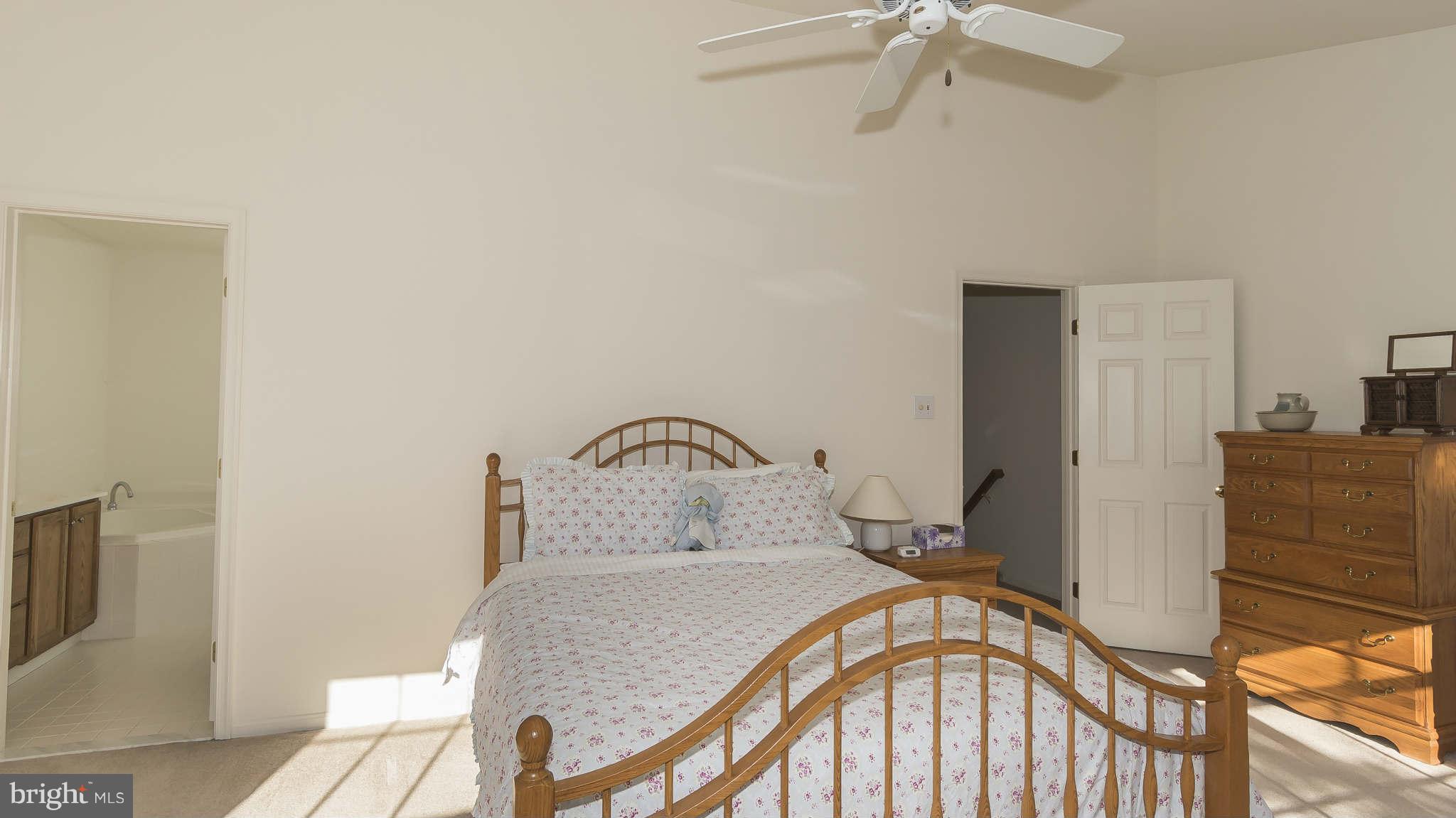 12200 Bare Bush Path Columbia, MD 21044 - Photo 16 of 30 a bedroom with a bed and ceiling fan