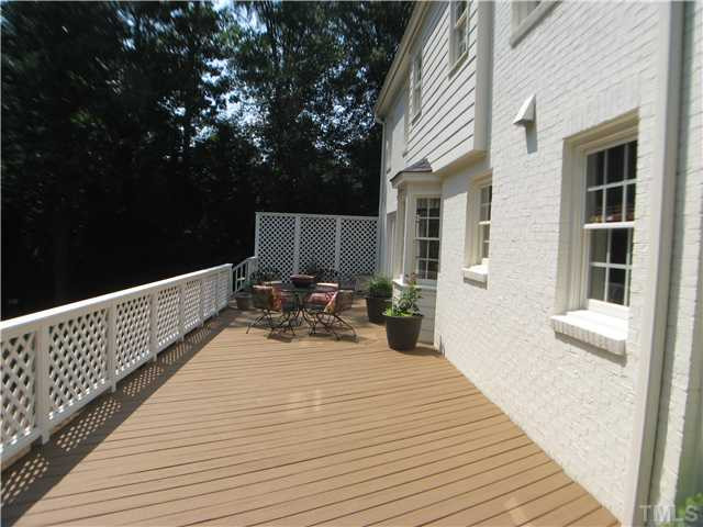 14405 Possum Track Road Raleigh, NC 27614 - Photo 17 of 25 Our back deck is an astonishing 51' x 12' and is perfect for any kind of outdoor entertaining. Patio/Deck