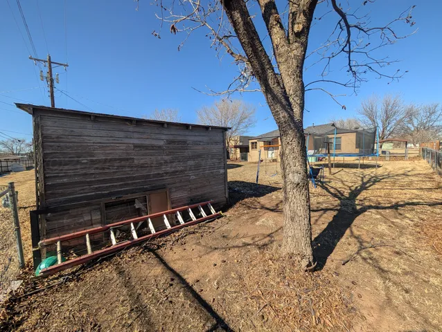 a view of wooden fence