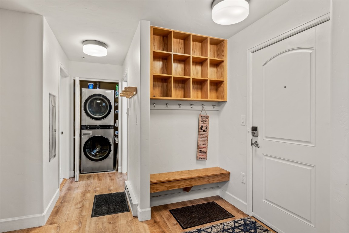 2545 Cattle Kate Circle, Unit 3207 Steamboat Springs, CO 80487 - Photo 16 of 42 a utility room with dryer and washer