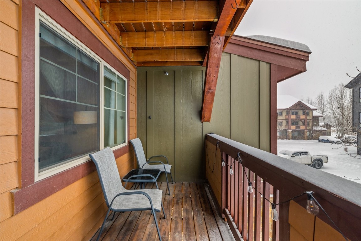 2545 Cattle Kate Circle, Unit 3207 Steamboat Springs, CO 80487 - Photo 42 of 42 a view of a balcony with furniture