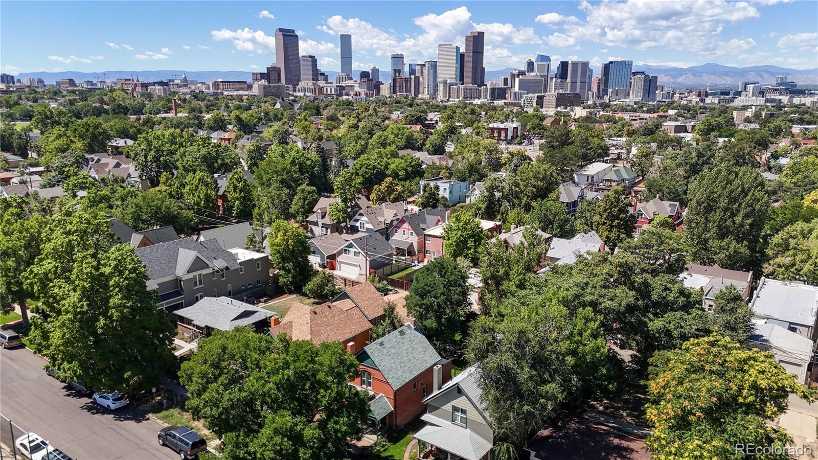 2733 Humboldt Street Denver, CO 80205 - Photo 36 of 40 an aerial view of a city with lots of residential buildings