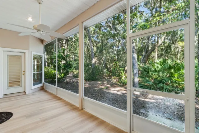 a view of backyard with green space