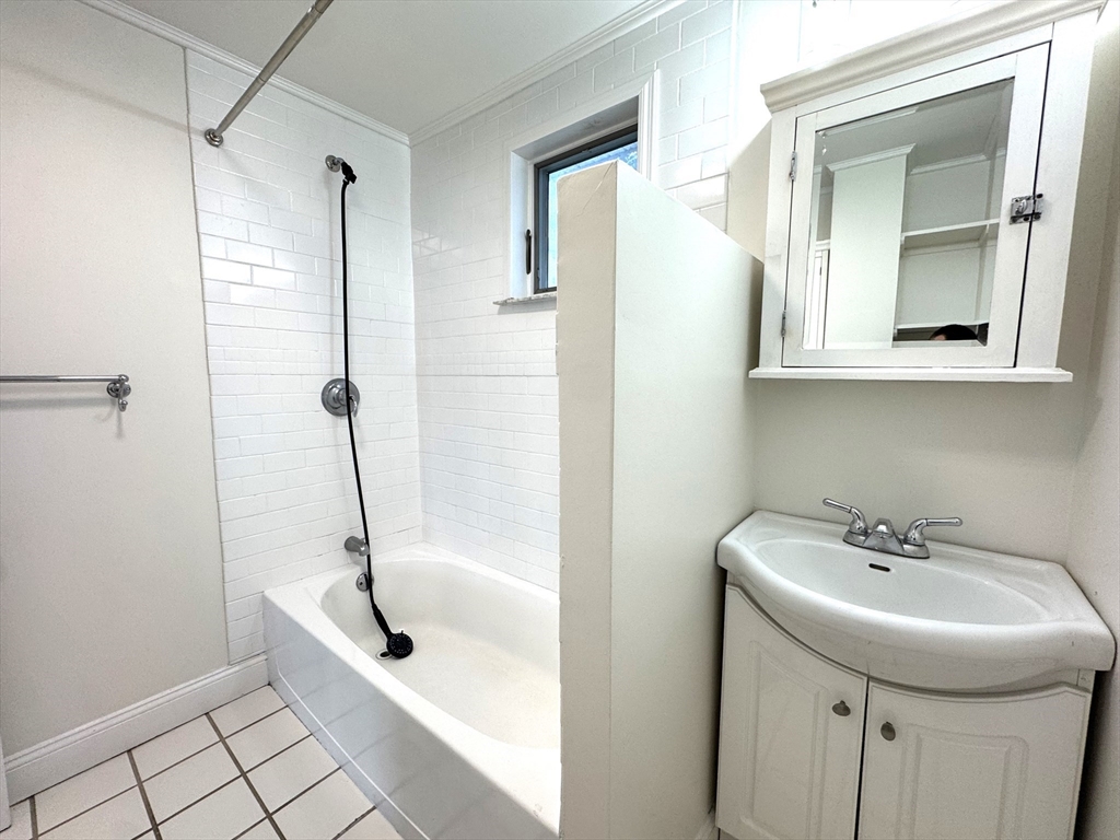14 Breck Avenue, Unit 2 Boston, MA 02135 - Photo 24 of 26 a bathroom with a bathtub a sink and a mirror
