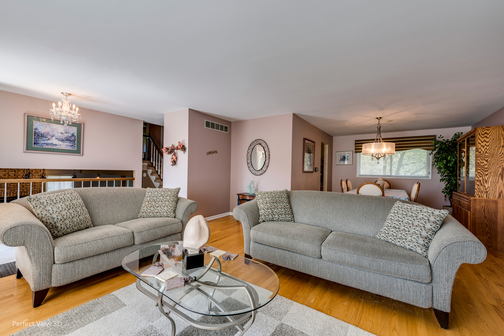 586 Siems Circle Roselle, IL 60172 - Photo 4 of 25 a living room with furniture and a fireplace