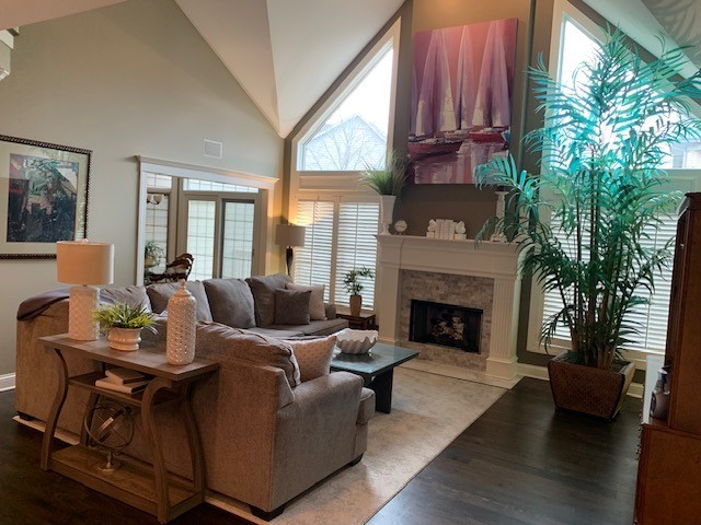 1829 Rizzi Lane Bartlett, IL 60103 - Photo 29 of 37 a living room with furniture and a fireplace
