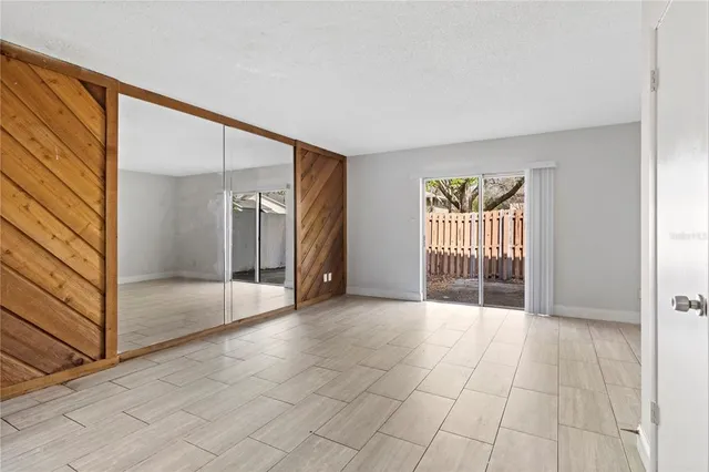 a view of a hallway with entryway