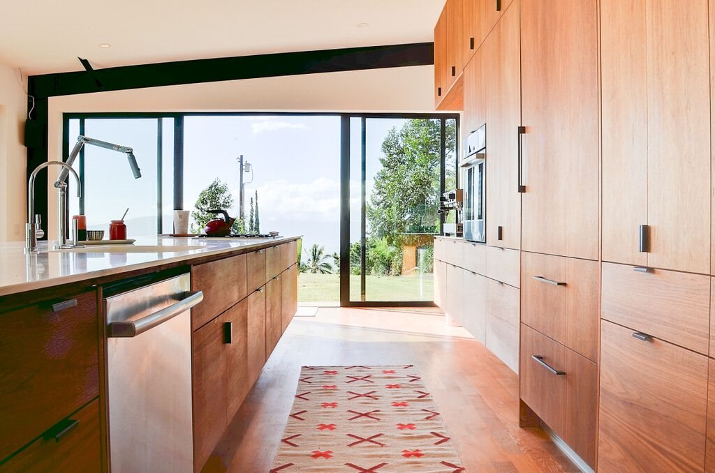 3 Piliwale Road Kula, HI 96790 - Photo 5 of 30 a kitchen with stainless steel appliances a sink and a large window