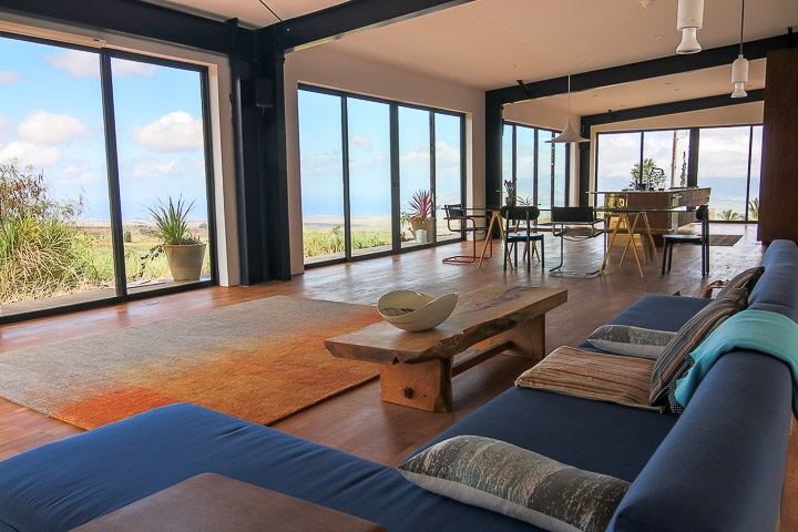 3 Piliwale Road Kula, HI 96790 - Photo 10 of 30 a living room with furniture water view and large windows