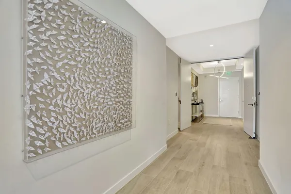 a view of hallway with elevator