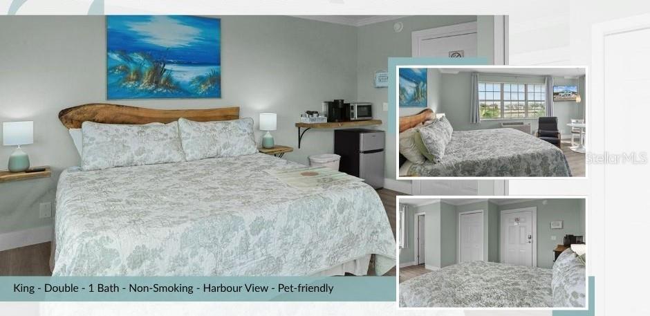 491 Dock Street Cedar Key, FL 32625 - Photo 6 of 22 a bed room with a bed and a painting on the wall