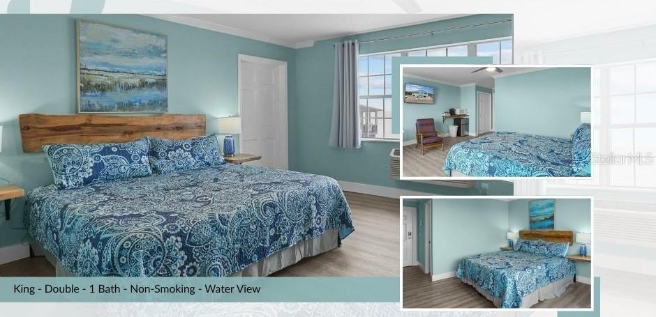 491 Dock Street Cedar Key, FL 32625 - Photo 9 of 22 a bed room with a bed and a painting on the wall